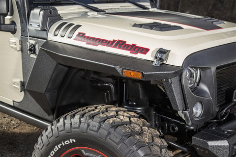 Rugged Ridge XHD Armor Fenders and Liner Kit 07-18 Jeep Wrangler JK 2-Door - 11615.05
