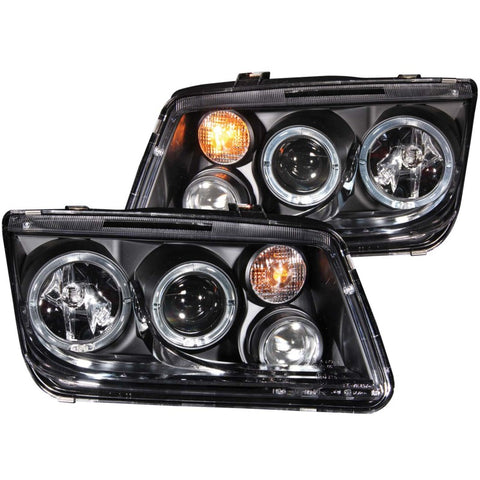 ANZO 1999-2005 Volkswagen Jetta Projector Headlights w/ Halo Black (CCFL) - 121369