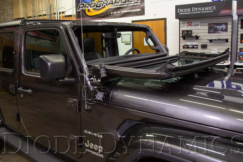 Diode Dynamics 18-21 Jeep JL Wrangler/Gladiator SS3 Cowl LED Bracket Kit - Yellow Sport - DD6555