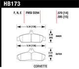 Hawk 84-87 Chevy Corvette 5.7 HPS Street Front Brake Pads - HB173F.570