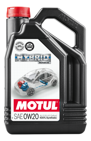 Motul 4L Hybrid Synthetic Motor Oil - 0W20 - 107142