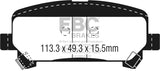 EBC 15+ Chevrolet Colorado 2.5 Greenstuff Rear Brake Pads - DP63045