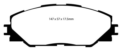 EBC 09-10 Pontiac Vibe 2.4 2WD Redstuff Front Brake Pads - DP31792C