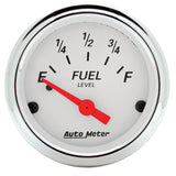 Autometer Arctic White 52mm 0E-90F Short Sweep Electronic Fuel Level Gauge - 1315