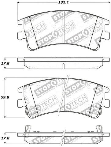 StopTech Street Touring Brake Pads - 308.09570