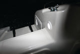 Hella 0500 Series Slim Line White 12V DC Round Soft LED Courtesy Light w/ White Plastic Rim - 980500041