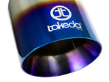 aFe Takeda 304 Stainless Steel Clamp-On Exhaust Tip 2.5in Inlet / 4in Outlet - Blue Flame - 49T25404-L07