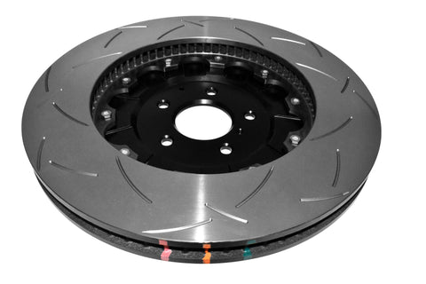 DBA T3 5000 Slotted Series w/ Black Hat Front Right 2012 Nissan GTR R35 - 52379BLKRS