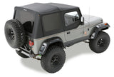 Bestop 03-06 Jeep Wrangler TJ Replace A-Top (Black Diamond Sailcloth Tinted Windows Upper Door Skin) - 79129-35