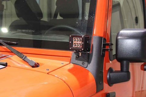 Fishbone Offroad 07-18 Jeep Wrangler JK Windshield Light Bracket - FB21015