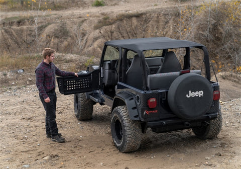 Rampage 97-06 Jeep Wrangler TJ Frameless Trail Soft Top Kit - Black Diamond - 106535
