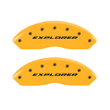 MGP 4 Caliper Covers Engraved Front & Rear Explorer Yellow Finish Black Char 2006 Ford Explorer - 10041SXPLYL