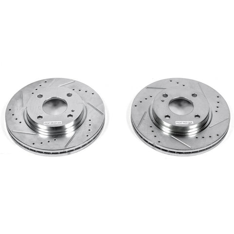 Power Stop 11-19 Ford Fiesta Front Evolution Drilled & Slotted Rotors - Pair - AR85136XPR