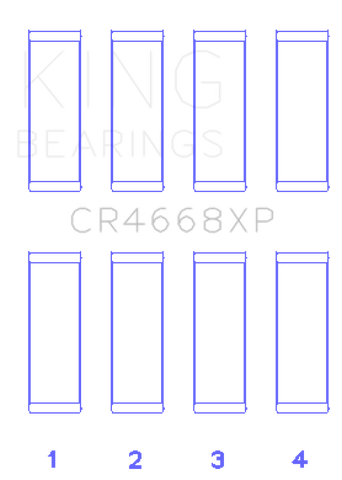 King 08-09 Chrysler Caliber SRT4/Mitsubishi/Hyundai/Kia World Engine Connecting Rod Bearing Set - CR4668XP