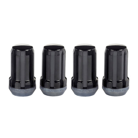 McGard SplineDrive Lug Nut (Cone Seat) M14X1.5 / 1.648in. Length (4-Pack) - Black (Req. Tool) - 65315BK