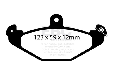 EBC 08+ Lotus 2-Eleven 1.8 Supercharged Greenstuff Rear Brake Pads - DP2885/2