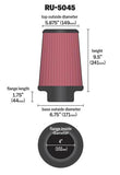 K&N Filter 4 inch Flange 6 3/4 inch OD Base 5 7/8 inch OD Top 9 1/2 inch Height - RU-5045