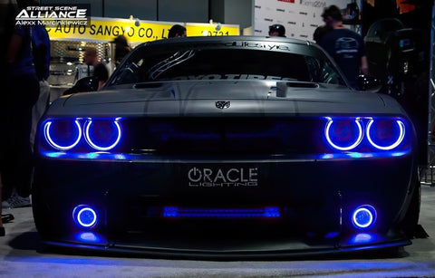 Oracle 0814 Dodge Challenger Dynamic Surface Mount Headlight/Fog Light Halo Kit COMBO - 1458-332