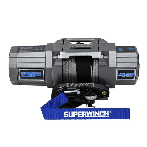 Superwinch 4500 LBS 12V DC 1/4in x 40ft Synthetic Rope Hawse Fairlead SP 45SR Winch - 1145250