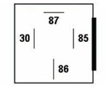 Hella Relay 12V 25A SPST 25A Fuse Bkt - 003530041