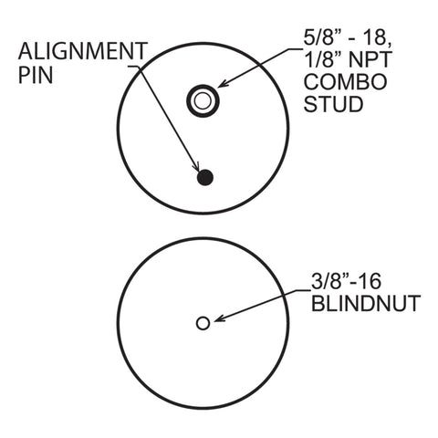 Firestone Ride-Rite Replacement Bellow 268C 5/8CF 1/2PIN BN (W217606766) - 6766