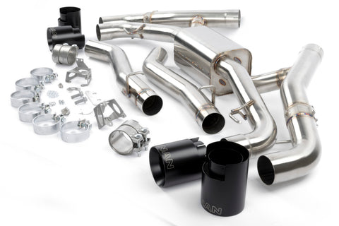 Dinan 20-26 BMW X5 M/X6 M (F95/F96) Valved Axleback Exhaust System - Black Tips - D660-0090-BLK