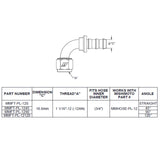 Mishimoto 120-Degree Push Lock Fitting -12AN - MMFT-PL-12120