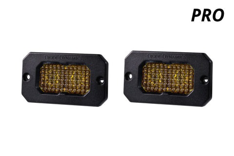 Diode Dynamics Stage Series 2 In LED Pod Pro - Yellow Fog Flush ABL (Pair) - DD6433P