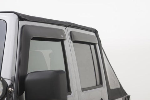 AVS 07-18 Jeep Wrangler (2 Door) Ventvisor & Aeroskin Deflector Combo Kit - Matte Black - 56020060