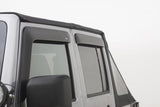 AVS 07-18 Jeep Wrangler Unlimited Ventvisor & Aeroskin Deflector Combo Kit - Matte Black - 56034060