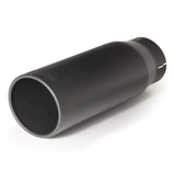 Banks Power Tailpipe Tip Kit - SS Round Straight Cut - Black - 3.5in Tube - 4.38in X 12in - 52923