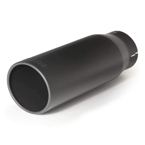 Banks Power Tailpipe Tip Kit - SS Round Straight Cut - Black - 3.5in Tube - 4.38in X 12in - 52923