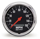 Autometer Traditional Chrome 3-3/8in 160 MPH Electric Speedometer w/ LCD Odometer - 2489