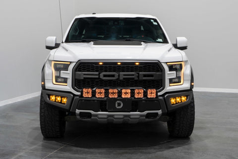 Diode Dynamics 17-20 Ford Raptor SS5 Grille CrossLink Lightbar Kit - Yellow Pro Combo - DD7338