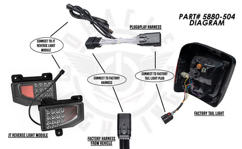 Oracle Plug & Play Wiring Adapter for Jeep Gladiator JT Reverse Lights - 5880-504