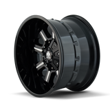 Mayhem 8105 Combat 17x9 / 5x127 BP / -12mm Offset / 87mm Hub Black w/ Milled Spokes Wheel - 8105-7952M