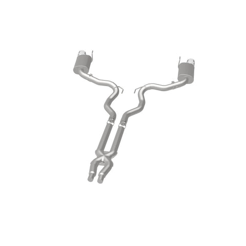 MagnaFlow Cat Back, SS, 3in, Street, Dual Split Polished 4.5in Tips 2015 Ford Mustang GT V8 5.0L - 19100