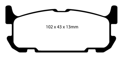EBC 04-05 Mazda Miata MX5 1.8 (Sports Suspension) Yellowstuff Rear Brake Pads - DP41685R