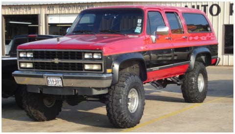 Bushwacker 75-80 Chevy K10 Suburban Cutout Style Flares 2pc - Black - 40004-11