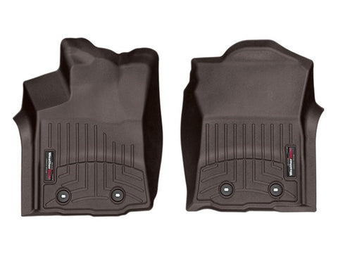 WeatherTech 2018+ Toyota Tacoma Front FloorLiners - Cocoa (Auto Trans Only) - 4712991