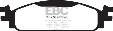 EBC 08-10 Ford Flex 3.5 Greenstuff Front Brake Pads - DP21825