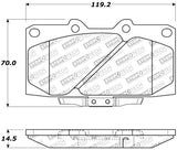 StopTech 89-96 Nissan 300ZX Sport Performance Front Brake Pads - 309.06470