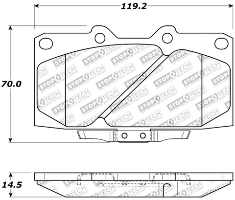 StopTech 89-96 Nissan 300ZX Sport Performance Front Brake Pads - 309.06470