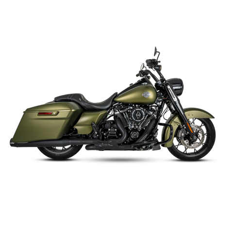 Vance & Hines 17-23 Harley Touring Models Blackbird 450 Slip-Ons - Black Contrast Finish End Caps - 46792
