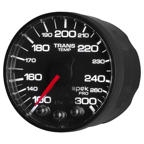 Autometer Spek-Pro 52.4mm 100-300 Deg F Digital Stepper Motor Trans Temp Gauge - P342328