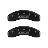 MGP 4 Caliper Covers Engraved Front Gen 5/Camaro Engraved Rear Gen 5/SS Red finish silver ch - 14241SCS5RD