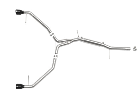 aFe 17-19 Audi A4 (L4-2.0L) MACH Force-Xp Stainless Steel Axle-Back Exhaust System - Black Tip - 49-36419-B