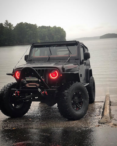 Oracle 7in High Powered LED Headlights - Black Bezel - ColorSHIFT 2.0 - 5769-333