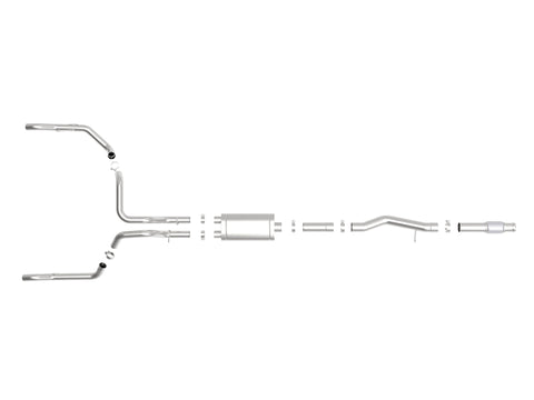 aFe Vulcan Series 4in-3in 304-SS Exhaust Cat-Back 2019 GM Silverado / Sierra 1500 V8-5.3L w/ OE Tips - 49-34101