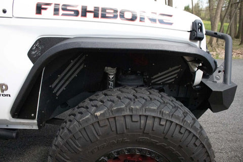 Fishbone Offroad 2018+ Jeep Wrangler JL/JLU/2020+ Gladiator JT Alum Front Fender Flares - Black - FB33455F